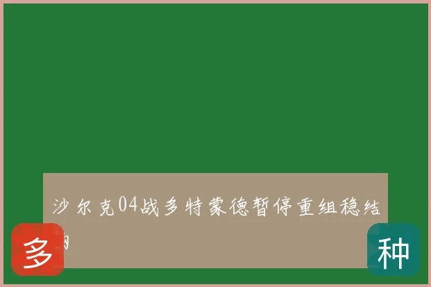 沙尔克04战多特蒙德暂停重组稳结构